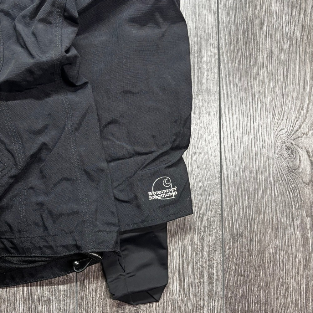 Carhartt Women Black Waterproof Breathable Hooded Jacket WJ002 BLK Small Regular - Picture 2 of 9